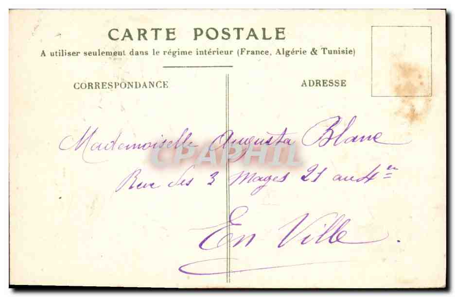 CPA Fantaisie Fleurs  — Rückseite