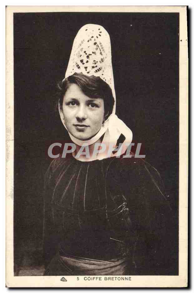 CPA Folklore Coiffe bretonne 