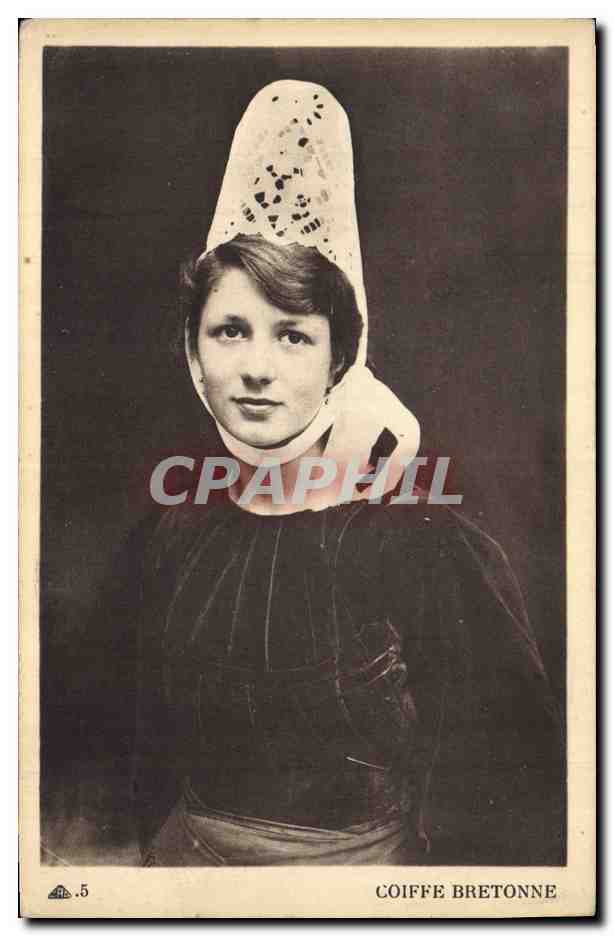 CPA Folklore Coiffe bretonne 