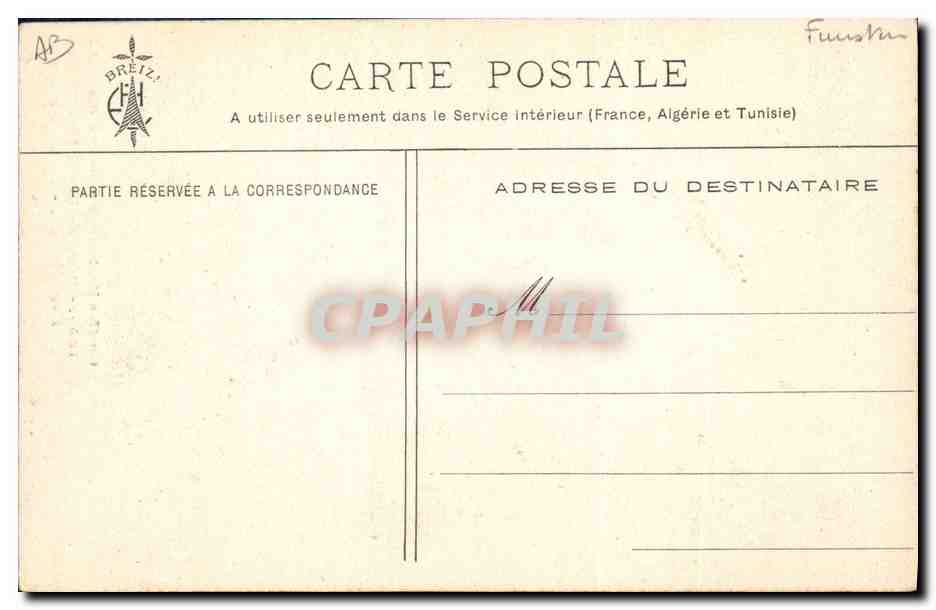CPA Folklore Pays de Leon Landerneau Landivisiau coiffe d'hiver  — Verso