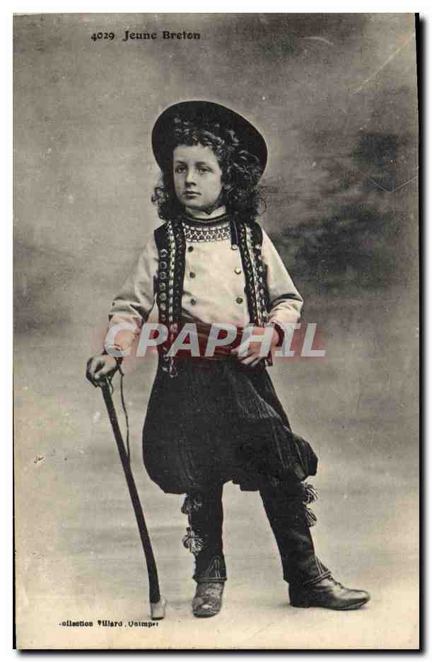 CPA Folklore Enfant Jeune Breton 