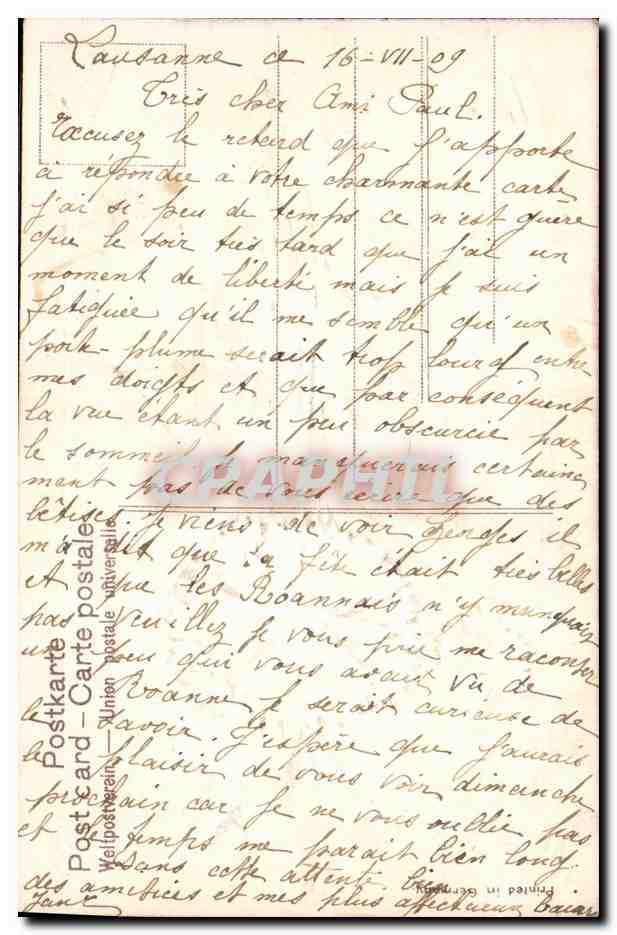 CPA Fantaisie Fleurs  — Verso