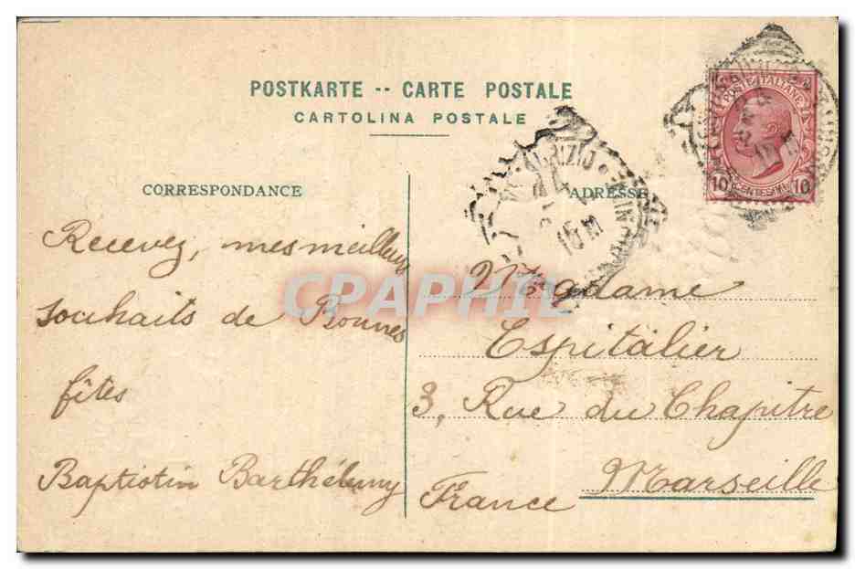 CPA Fantaisie Fleurs Colombes Trefles  — Verso