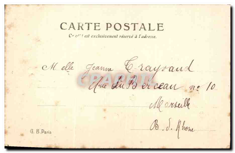 CPA Fantaisie Fleurs Enfant  — Rückseite