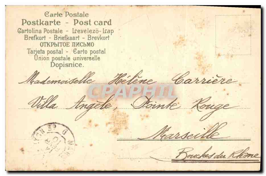 CPA Fantaisie Fleurs  — Rückseite