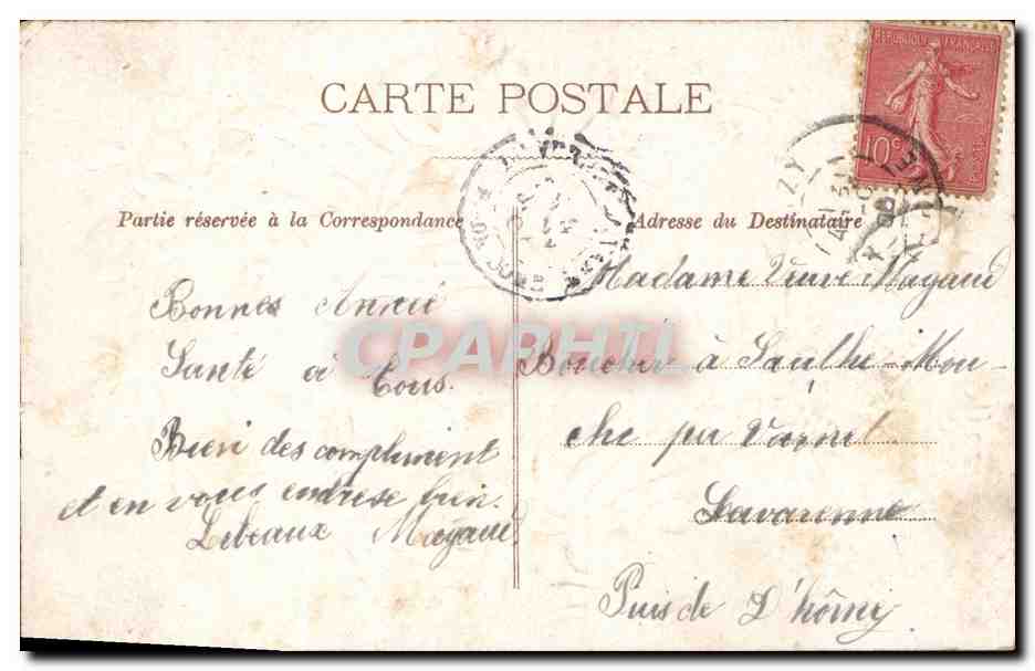 CPA Fantaisie Fleurs  — Verso
