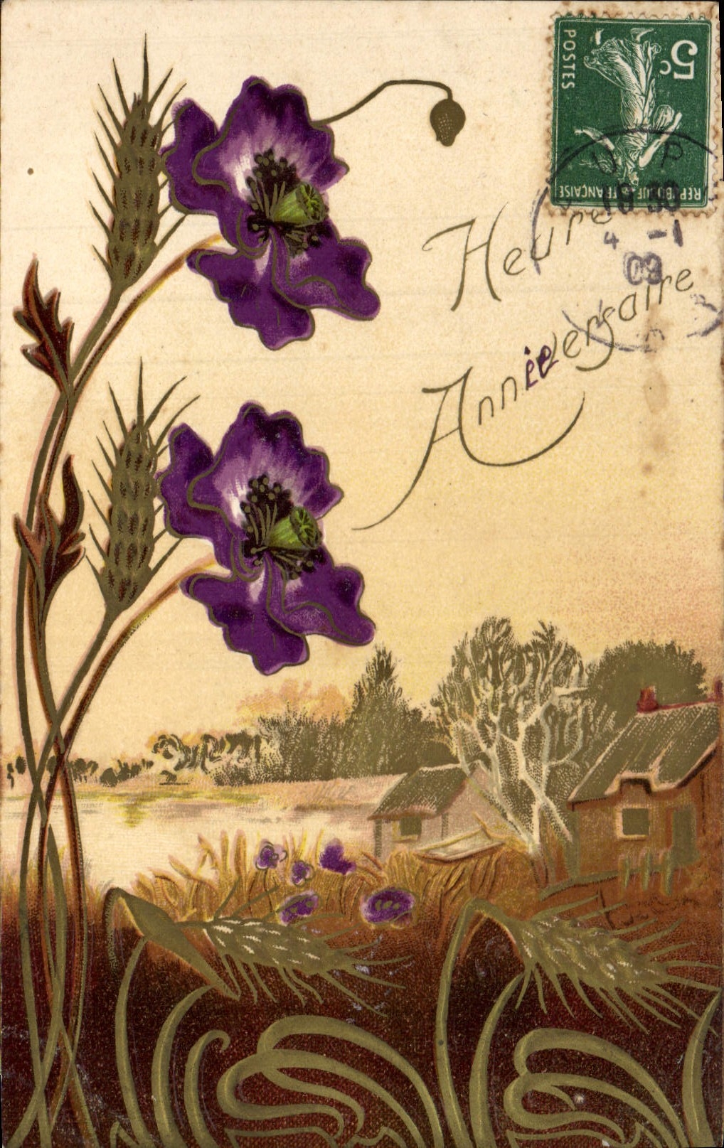 CPA Fantaisie Fleurs 