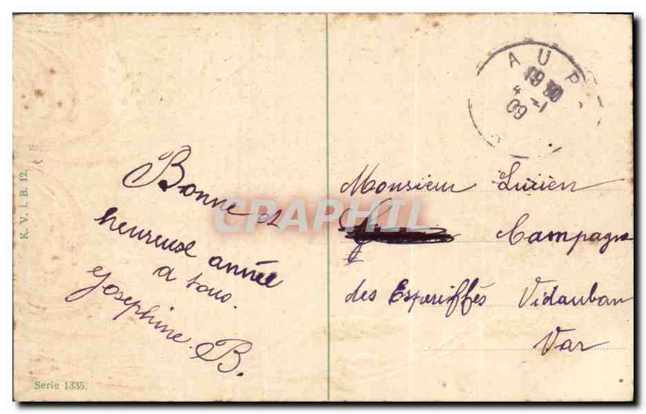 CPA Fantaisie Fleurs  — Verso