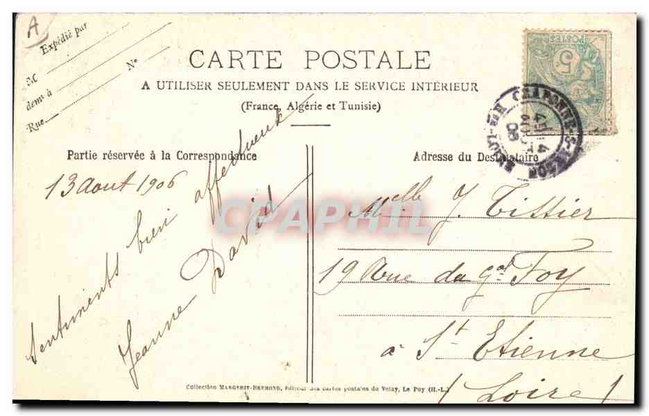 CPA Dentelle Dentelliere Capronne Ameublement genre Venise — Verso
