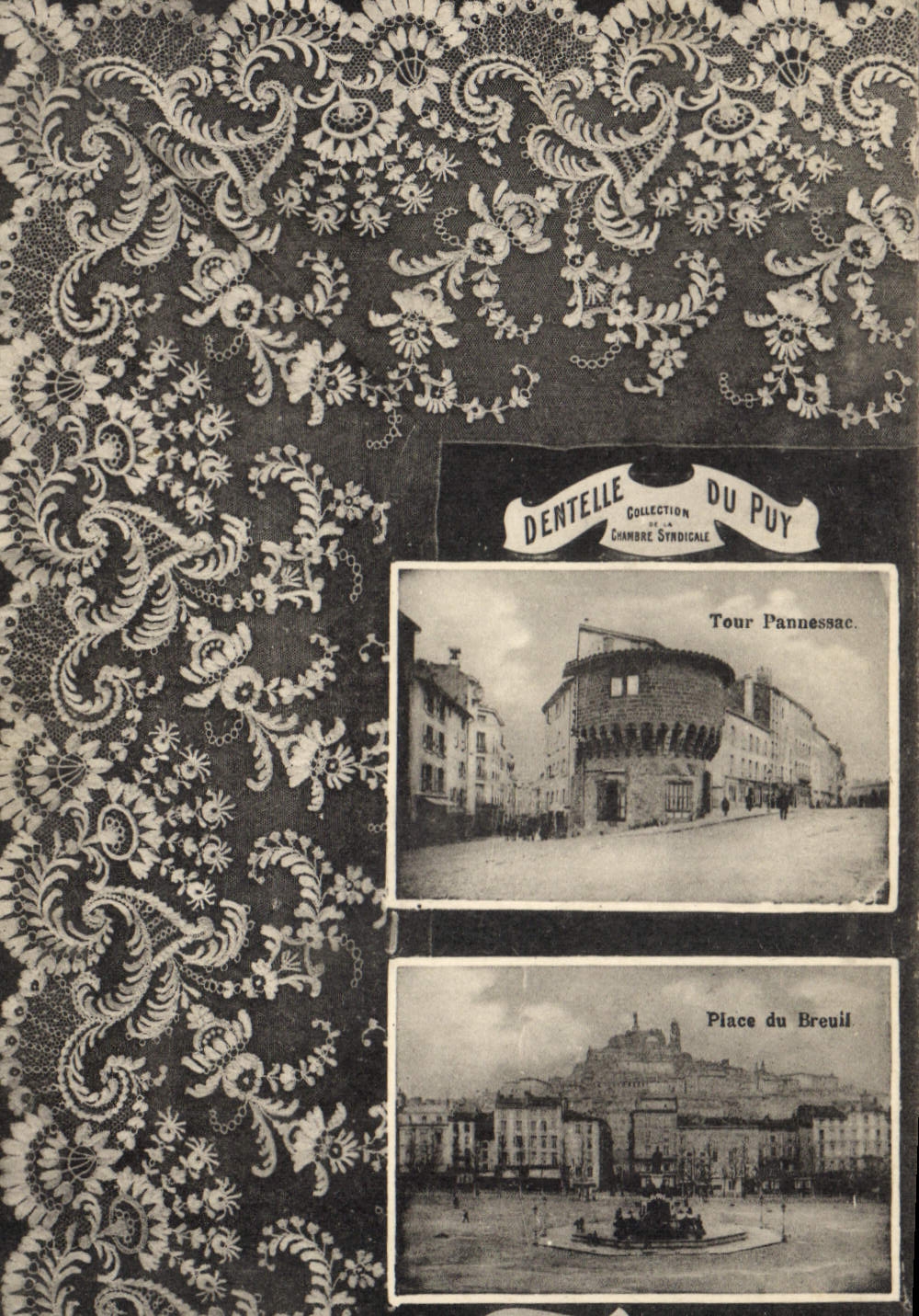 CPA Dentelle Dentelliere Le Puy Tour Pannessac Place du Breuil