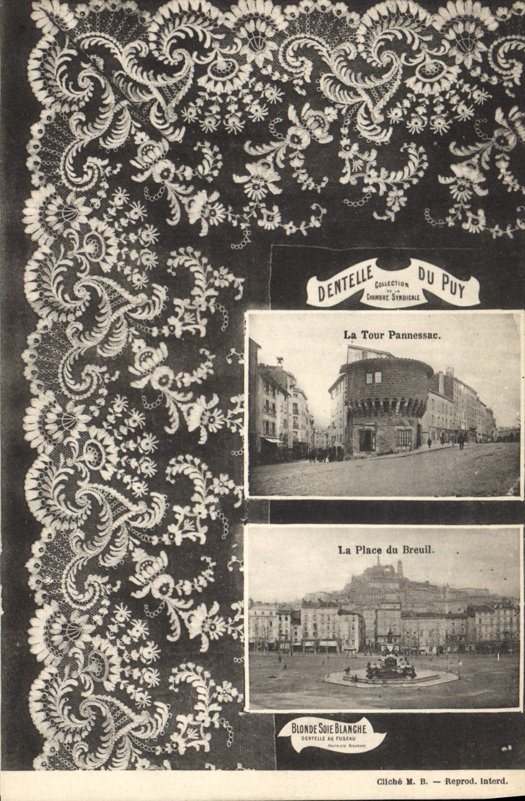CPA Dentelle Dentelliere Le Puy Tour Pannessac Place du Breuil