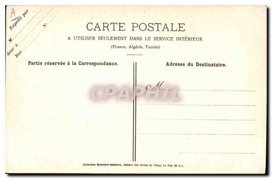CPA Dentelle Dentelliere Le Puy Tour Pannessac Place du Breuil — Verso