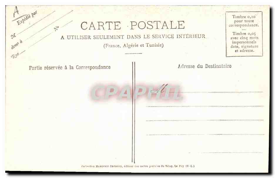 CPA Dentelle Dentelliere Craponne Cluny — Verso