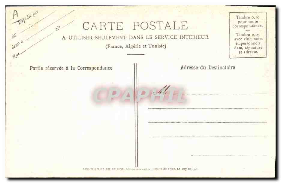 CPA Dentelle Dentelliere Craponne Le donjon Venise — Verso
