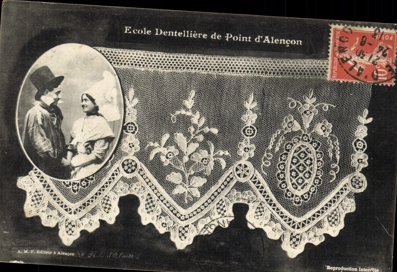 CPA Dentelle Ecole Dentelliere de Point d'Alencon