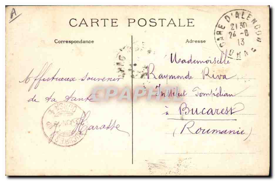 CPA Dentelle Ecole Dentelliere de Point d'Alencon — Verso