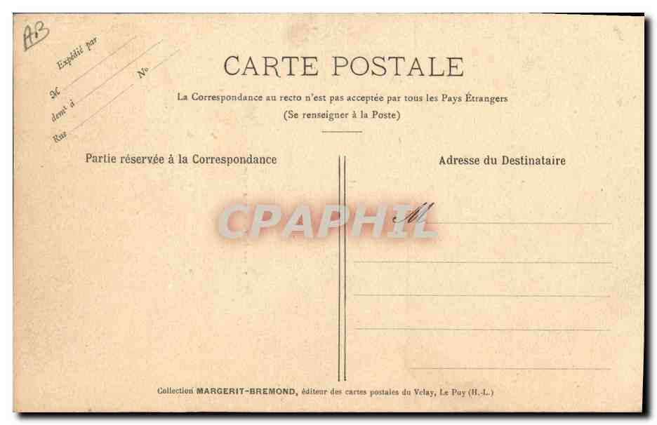 CPA Dentelle Dentelliere Le Puy Torchon — Verso