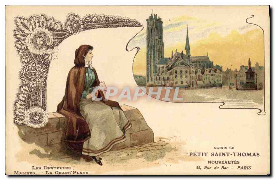 CPA Dentelle Dentelliere Les dentelles Malines La Grand Place 