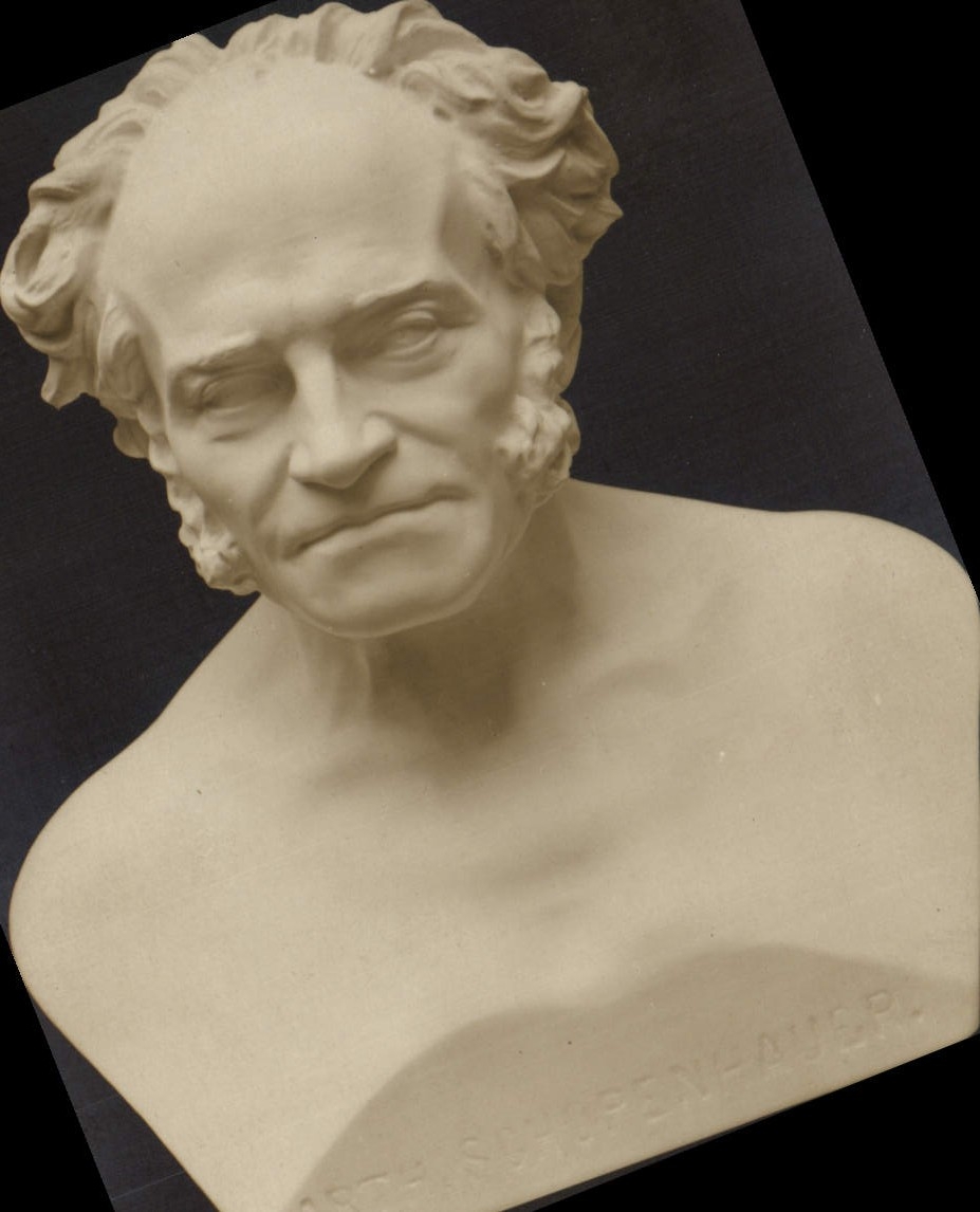 Buste de Arthur Schopenhauer — sculpture en plâtre — éditeur : Arthur Schopenhauer-Auler - Anverso