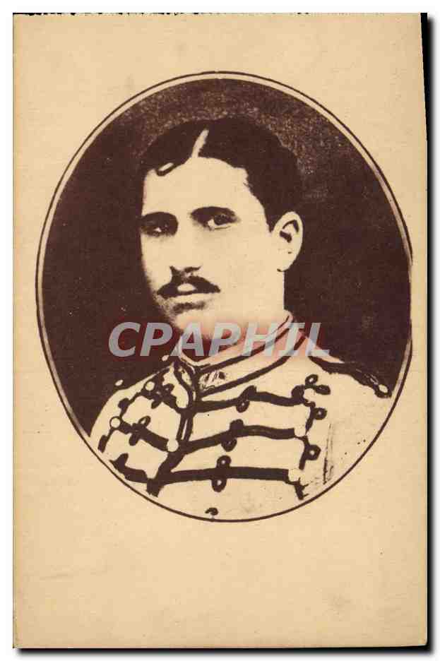 L'Officier Charles de Foucauld — en costume du 4e Hussards — Coll. R. Prouho & Hussard-Dey, Algérie