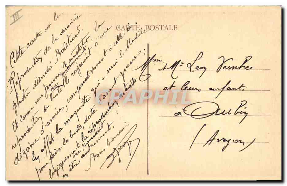 CPA Andre Balitrand 1864 1931  — Verso