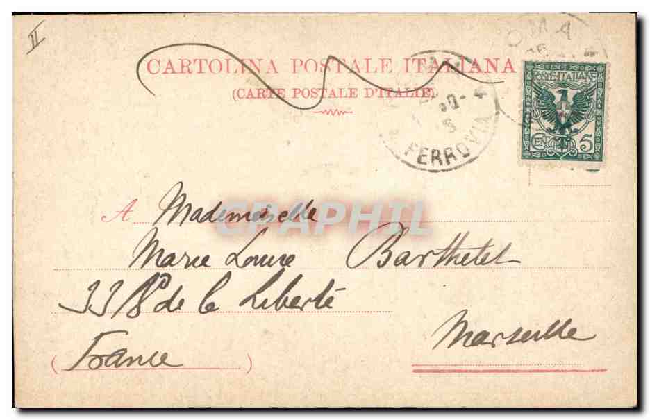 CPA Italia Francia  — Verso