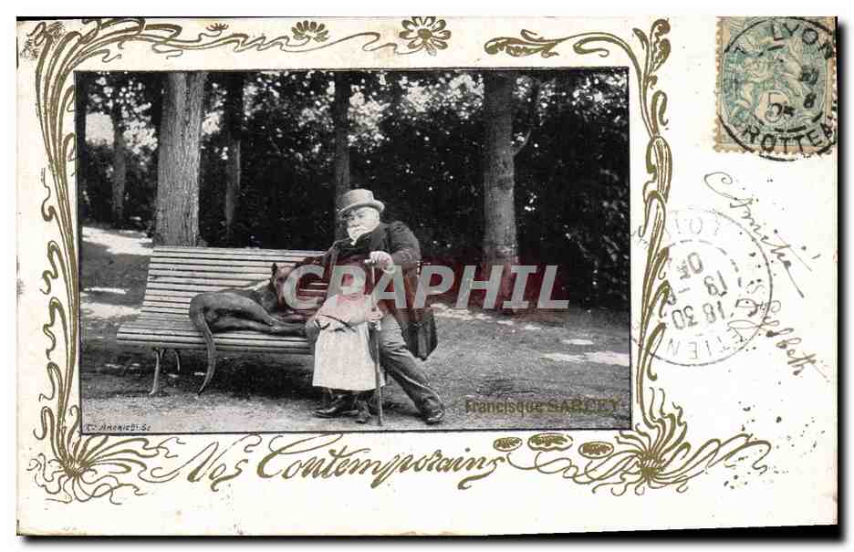Un homme et un chien au parc — Francisque SABOT — éditeur anonyme