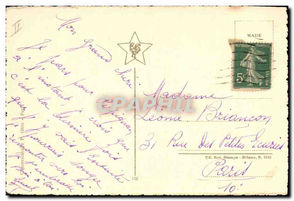 Quatre chevaux — Attente — U.S. Rev. Stamps - Milano, N. 7618 — Reverso