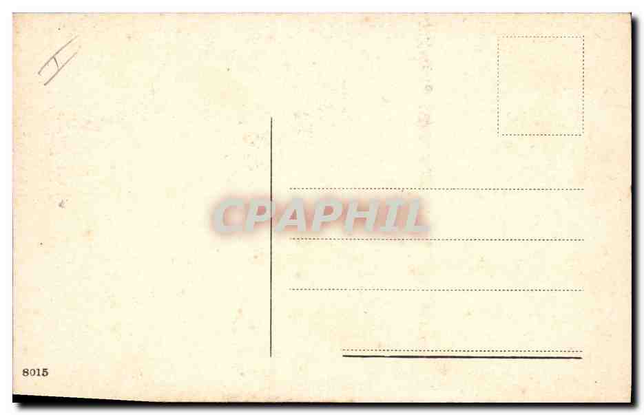 Parc de la Villette — vue du parc au crépuscule — éditeur anonyme, n° de série 8015 — Verso