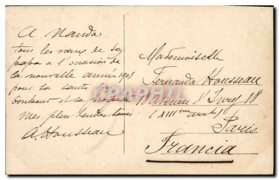 CPA Fantaisie Eventail Enfant — Verso