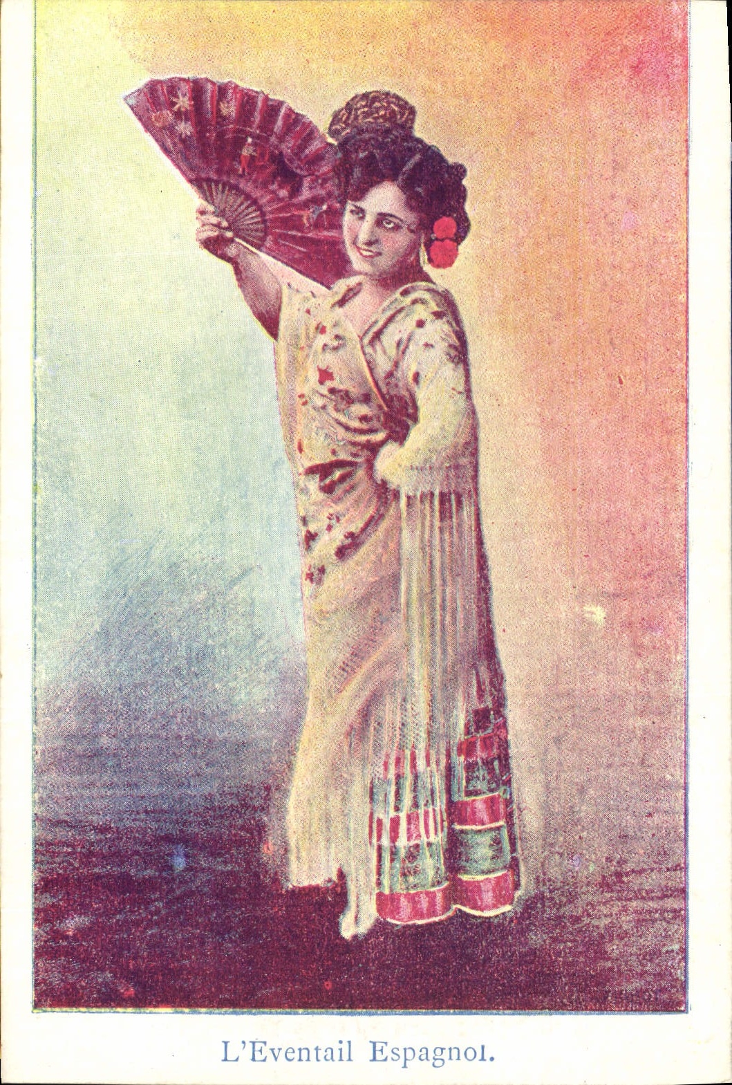 Femme en costume espagnol — L'Eventail Espagnol — Collection du Petit Parisien, n°11
