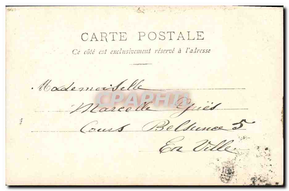 CPA Fantaisie Eventail Femme Galanterie — Verso