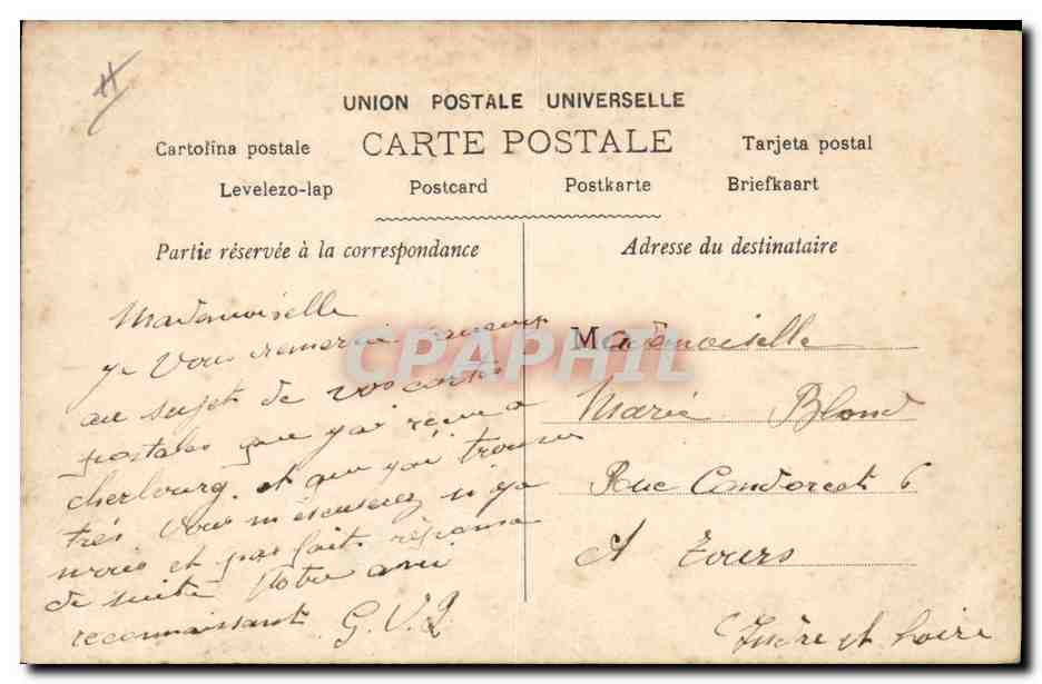 Woman sitting on a bench — garden scene — publisher Reuillaguer, Paris, no. 14-82 — Back
