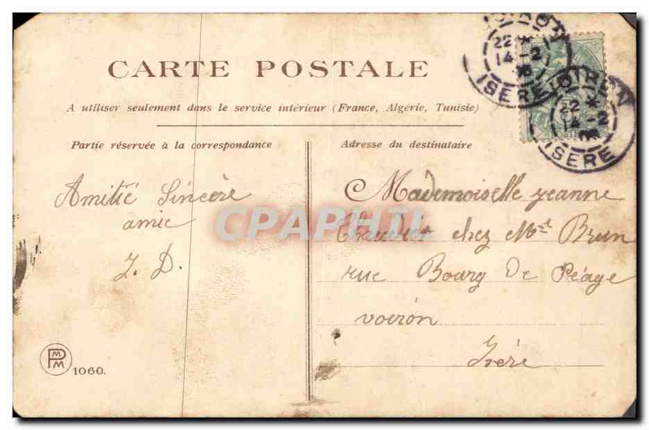 CPA Fantaisie Eventail Femme  — Rückseite