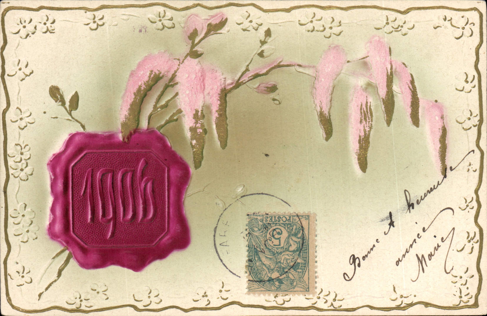 Fleurs de cerisier — Année 1906 — Union postale universelle