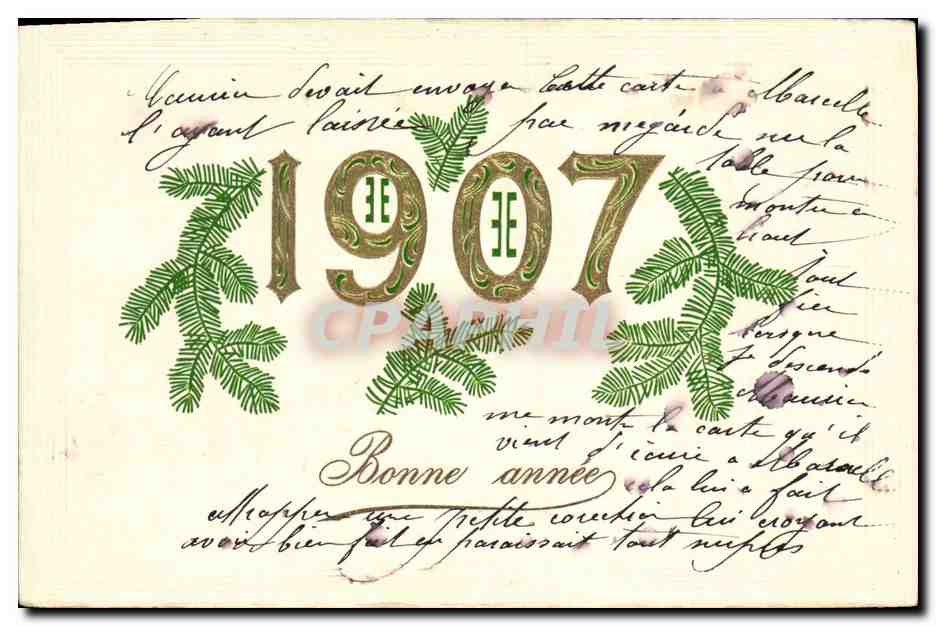 CPA Fantaisie Fleurs Annee 1907