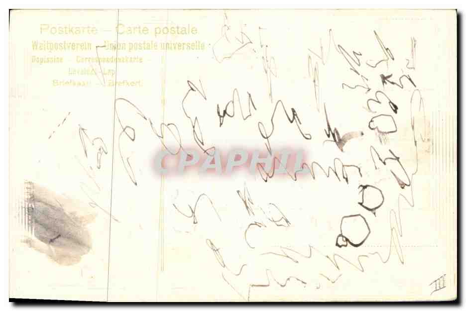 CPA Fantaisie Fleurs Annee 1907 — Verso