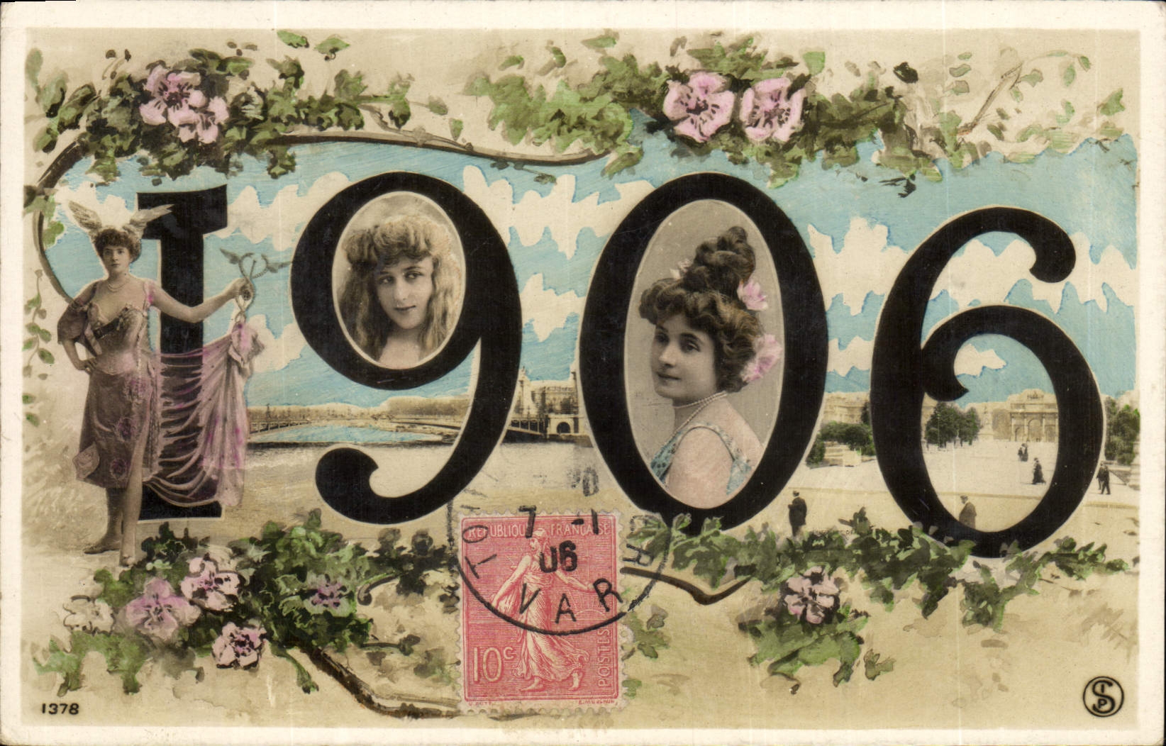 Année 1906 — Carte postale illustrée — Éditeur S. n° 1378