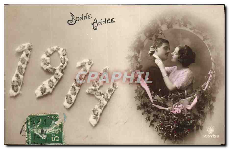 Couples amoureux — Bonne Année 1914 — éditeur S357/58
