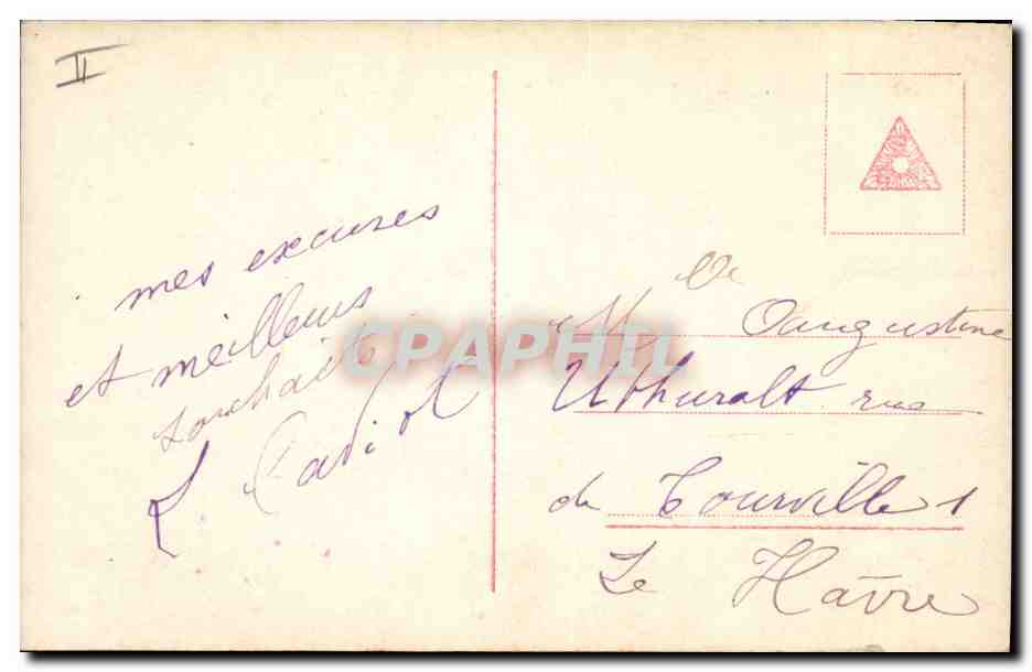 Couples amoureux — Bonne Année 1914 — éditeur S357/58 — Verso