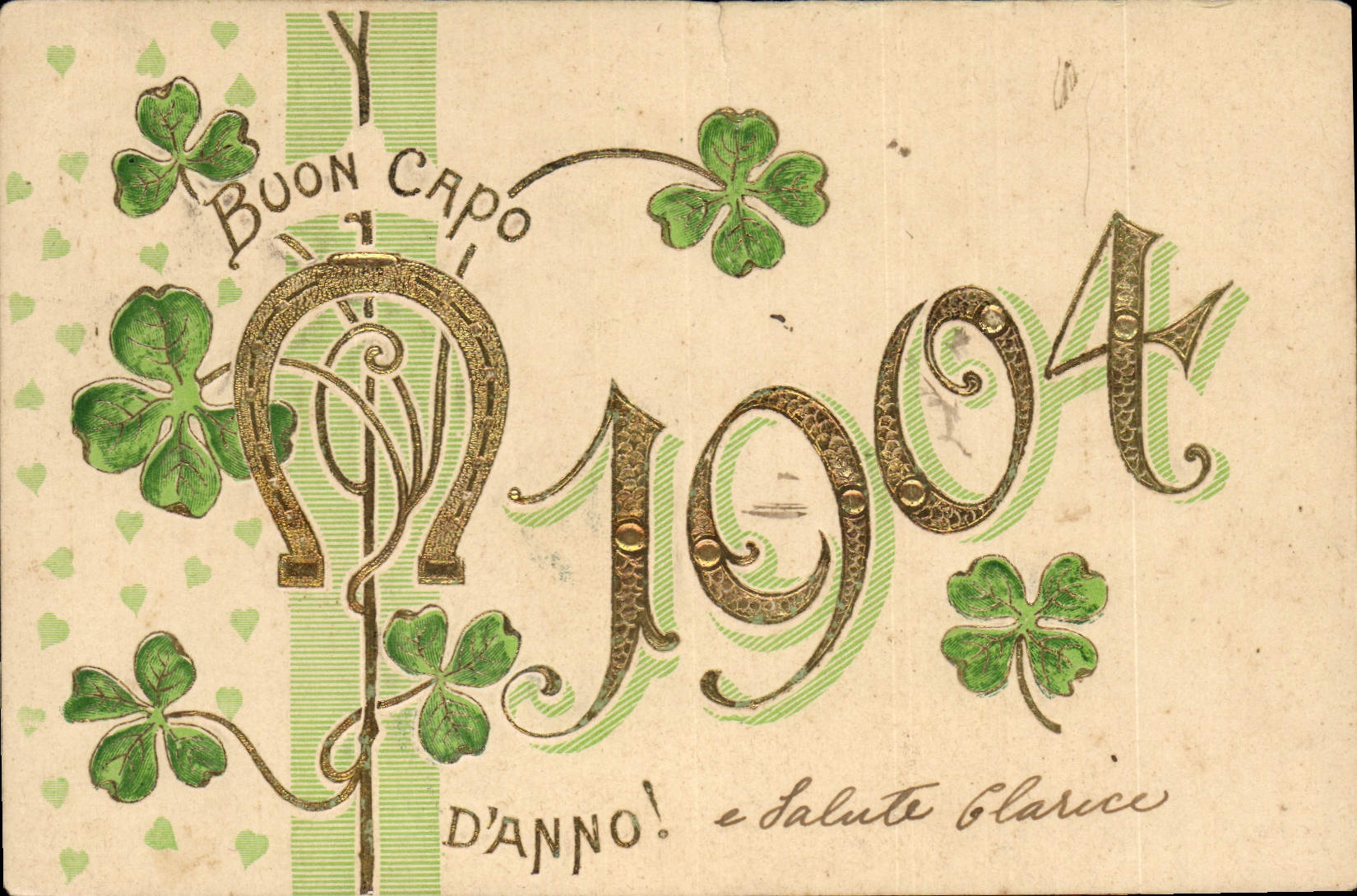 CPA Fantaisie Fleurs Annee 1904