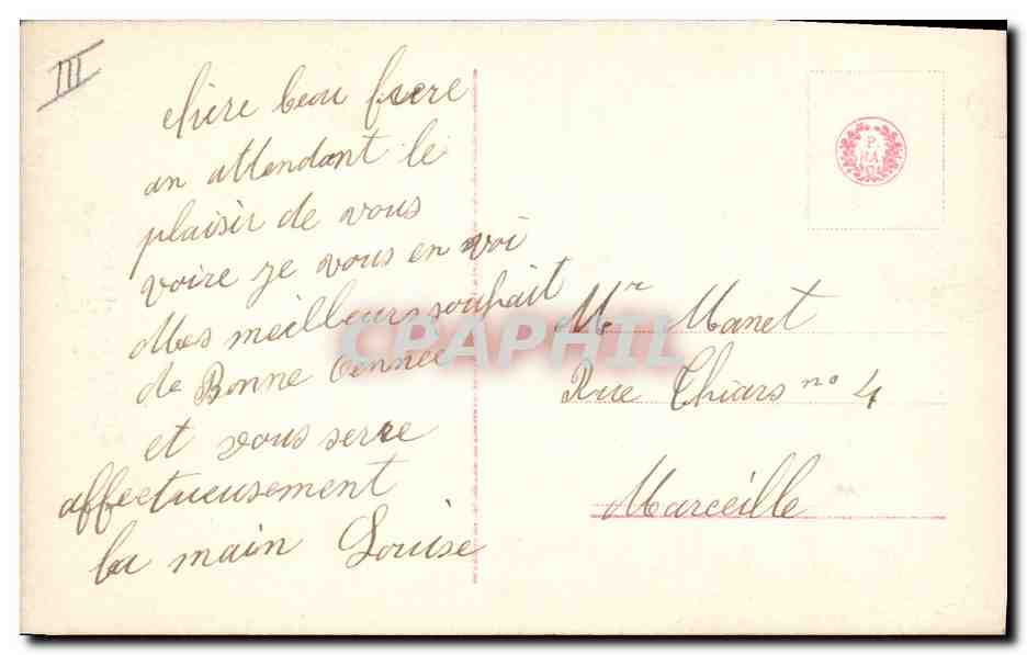 CPA Fantaisie Fleurs Annee 1912 Femme — Verso