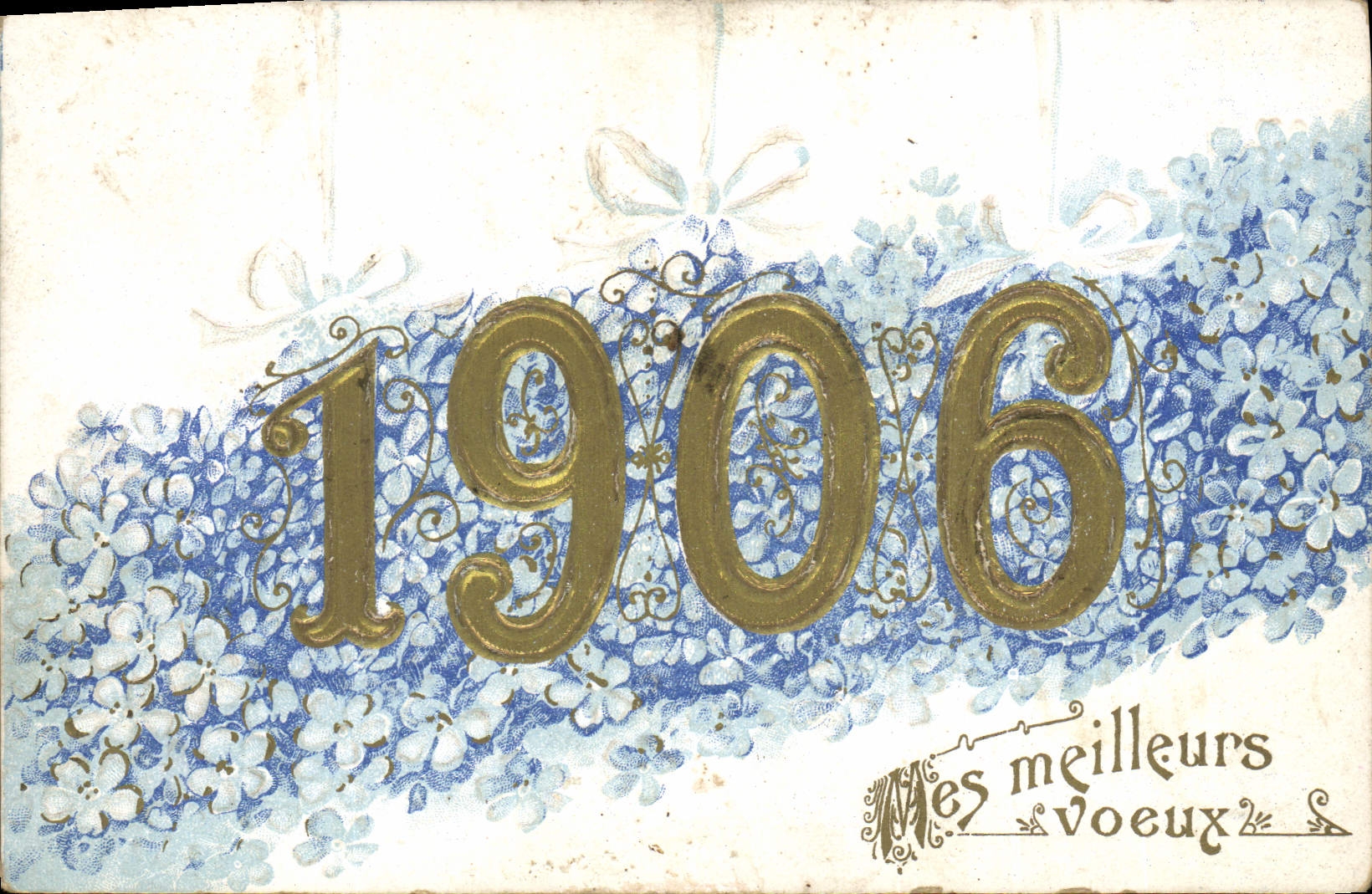 CPA Fantaisie Fleurs Annee 1906