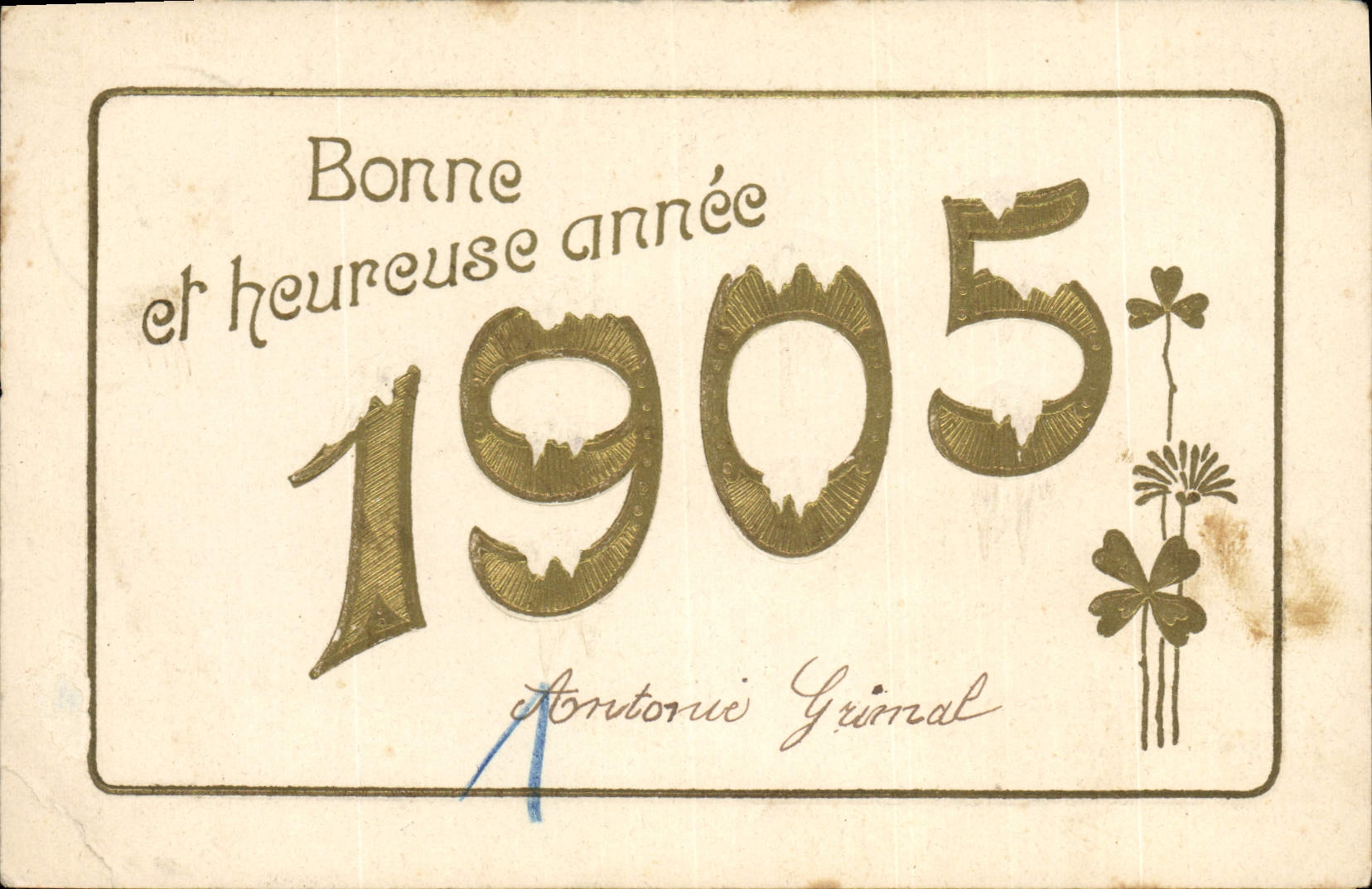 CPA Fantaisie Fleurs Annee 1905