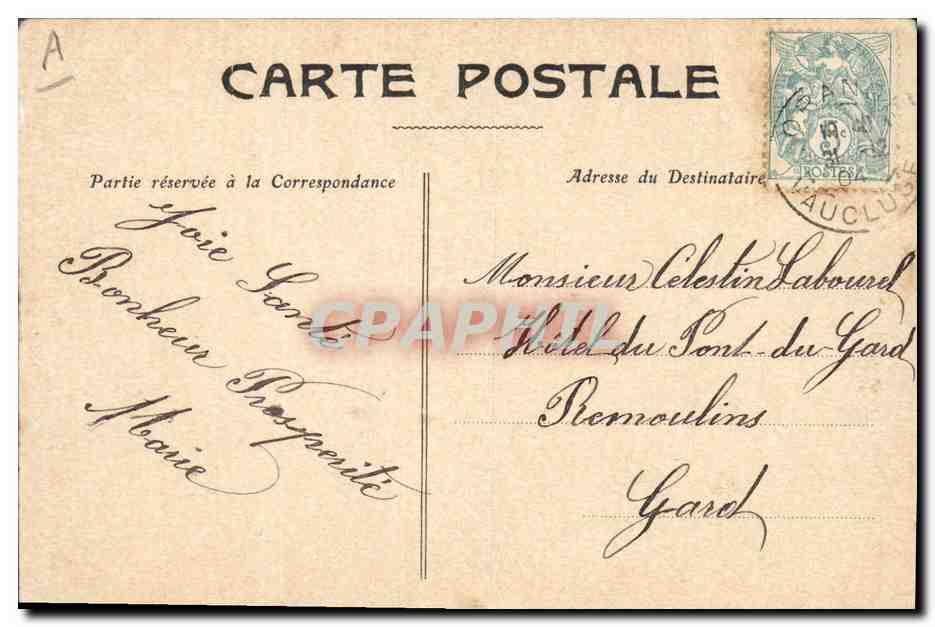 CPA Fantaisie Fleurs Annee 1905 Trefles — Verso