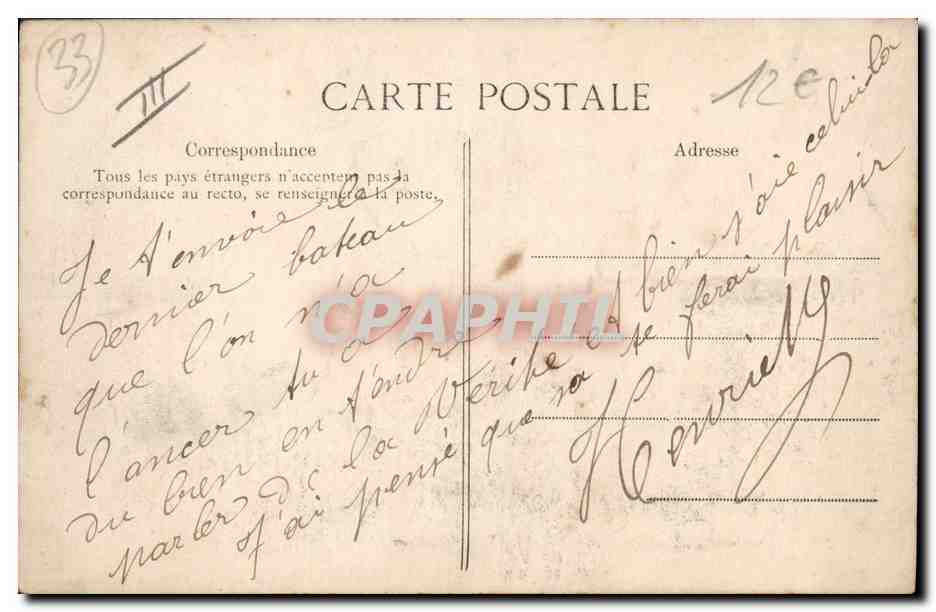 Bordeaux — Cuirassé "La Vérité" après son lancement le 28 Mai 1907 — Mareel Delboy, Editeur, Bordeaux — Reverso