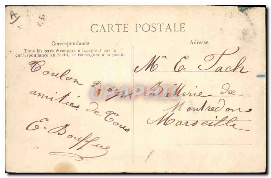 Marine Nationale — "Vérité", Cuirassé d'Escadre, 14.868 tonnes — Éditeur E.P.D. n°754 — Verso