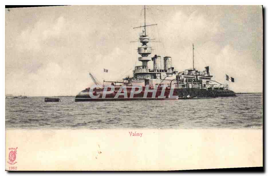 CPA Bateau de Guerre Valmy
