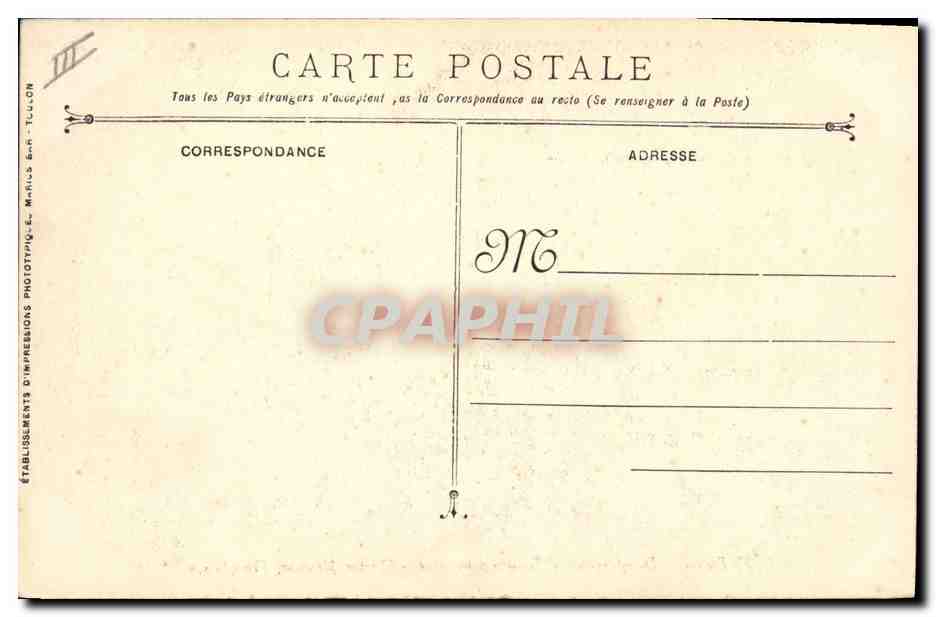 CPA Bateau de Guerre Vergniaud Cuirasse d'escadre a turbines  — Verso