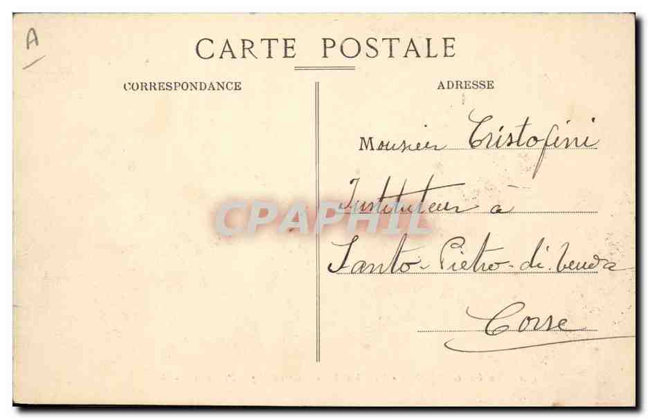 CPA Bateau de Guerre Voltaire Dreadnought 1er escadre — Verso
